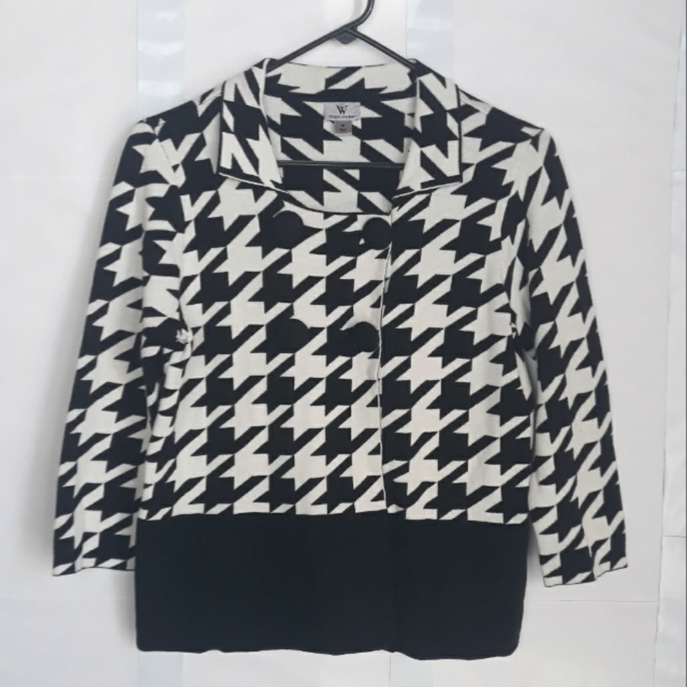 Houndstooth Sweater Blazer
